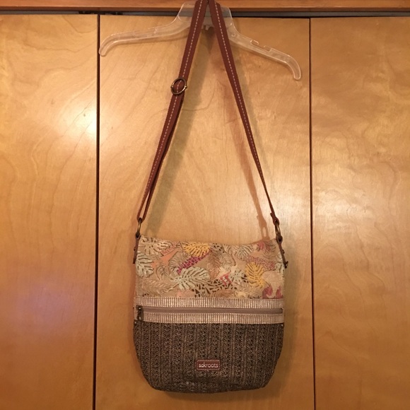 ☀️Sakroots crossbody shoulder bag crochet & canvas - Picture 2 of 10